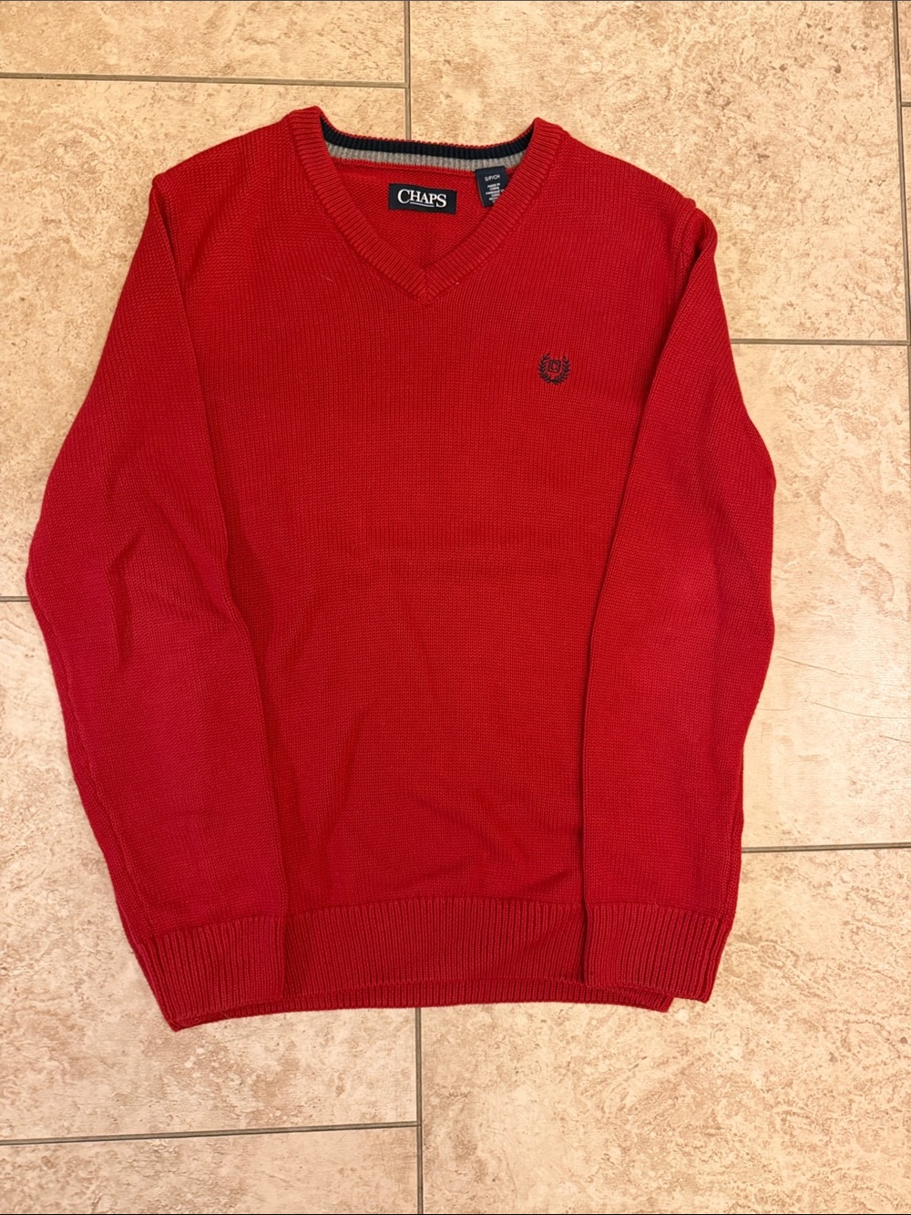 Chaps Men's small Red V-Neck Sweater